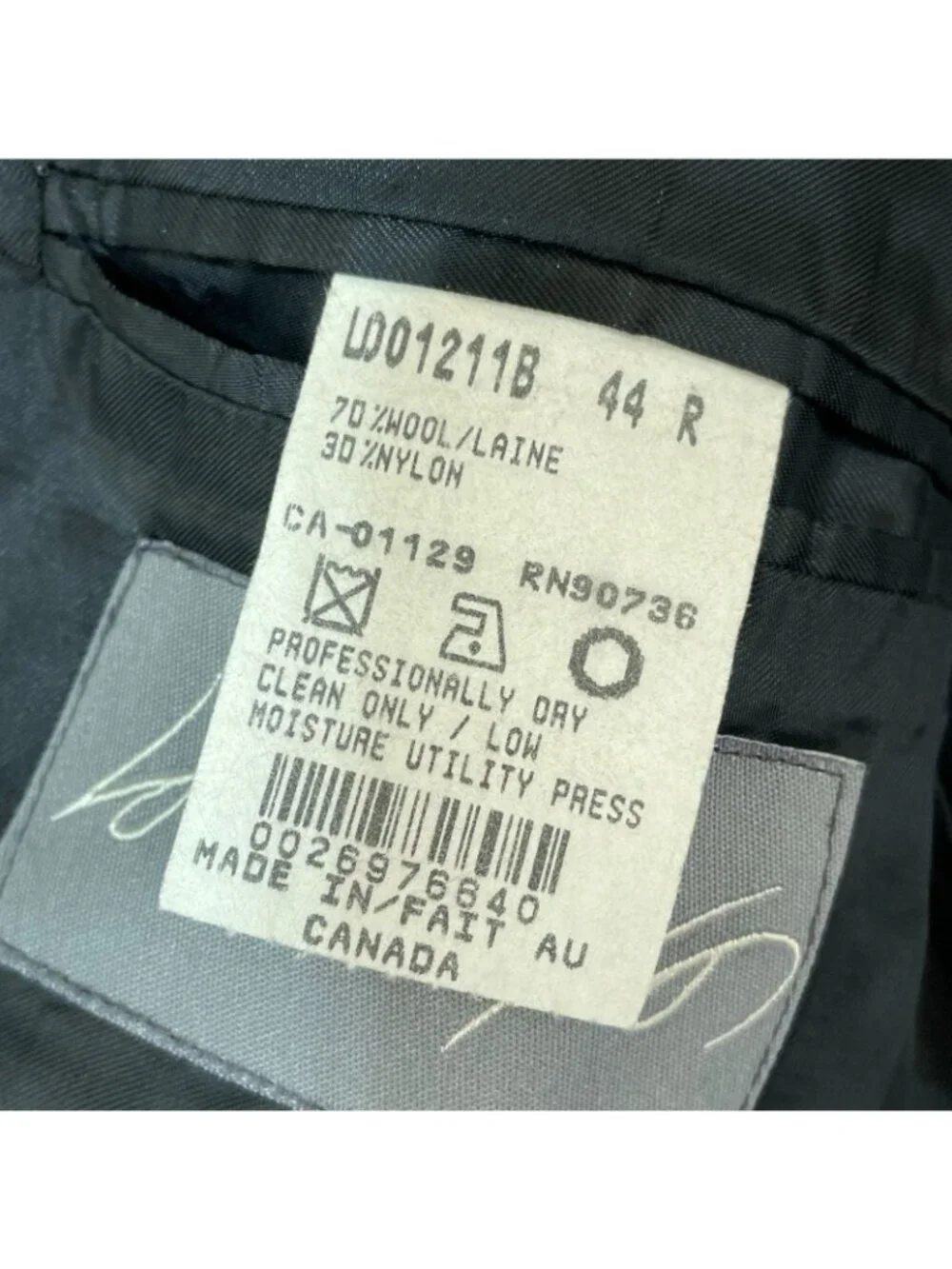 Vintage Chaps x Ralph Lauren Men's 44R Gray Blazer Wool Blend  C0894